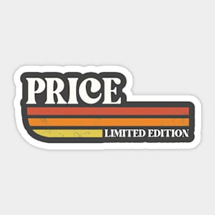 PRICE Surname Funny Reunion Retro Vintage 70s 80s Birthday Sticker